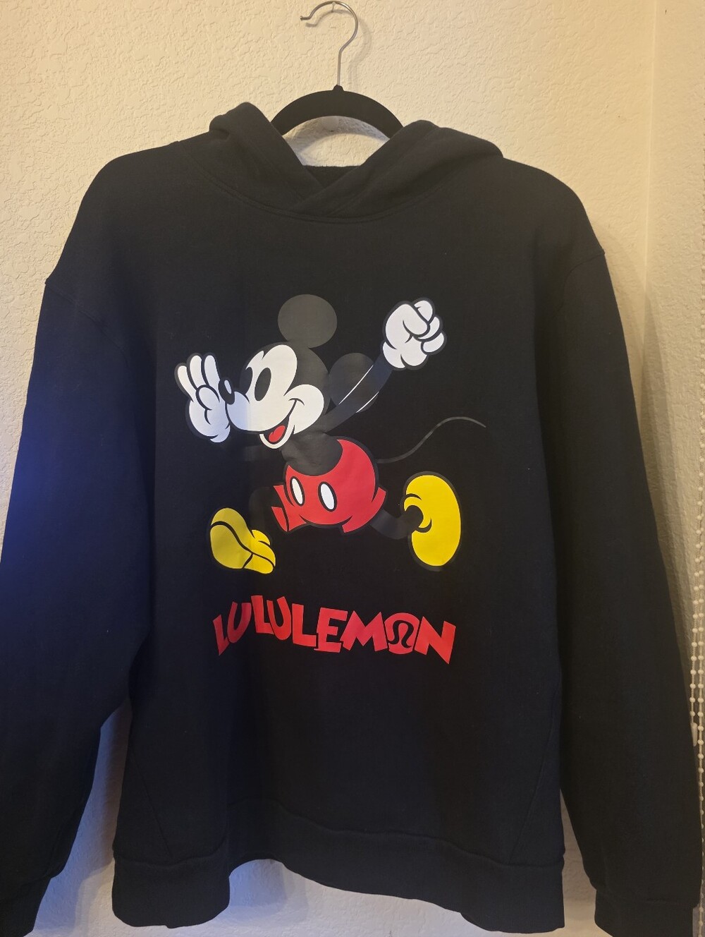 lululemon athletica x Mickey Mouse Black Graphic Hoodie, Nwot Large